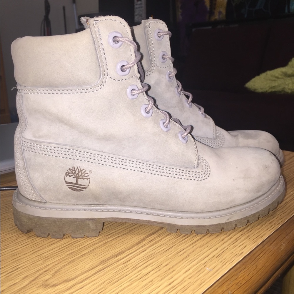 Grey Timberland boots
